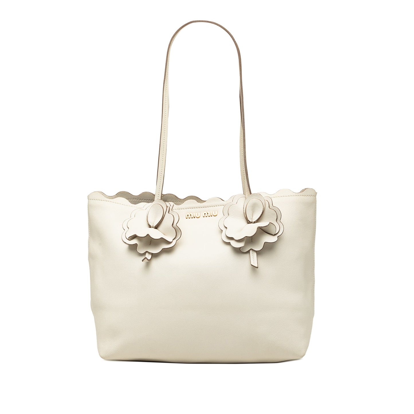 Miu Miu Leather Flower Tote