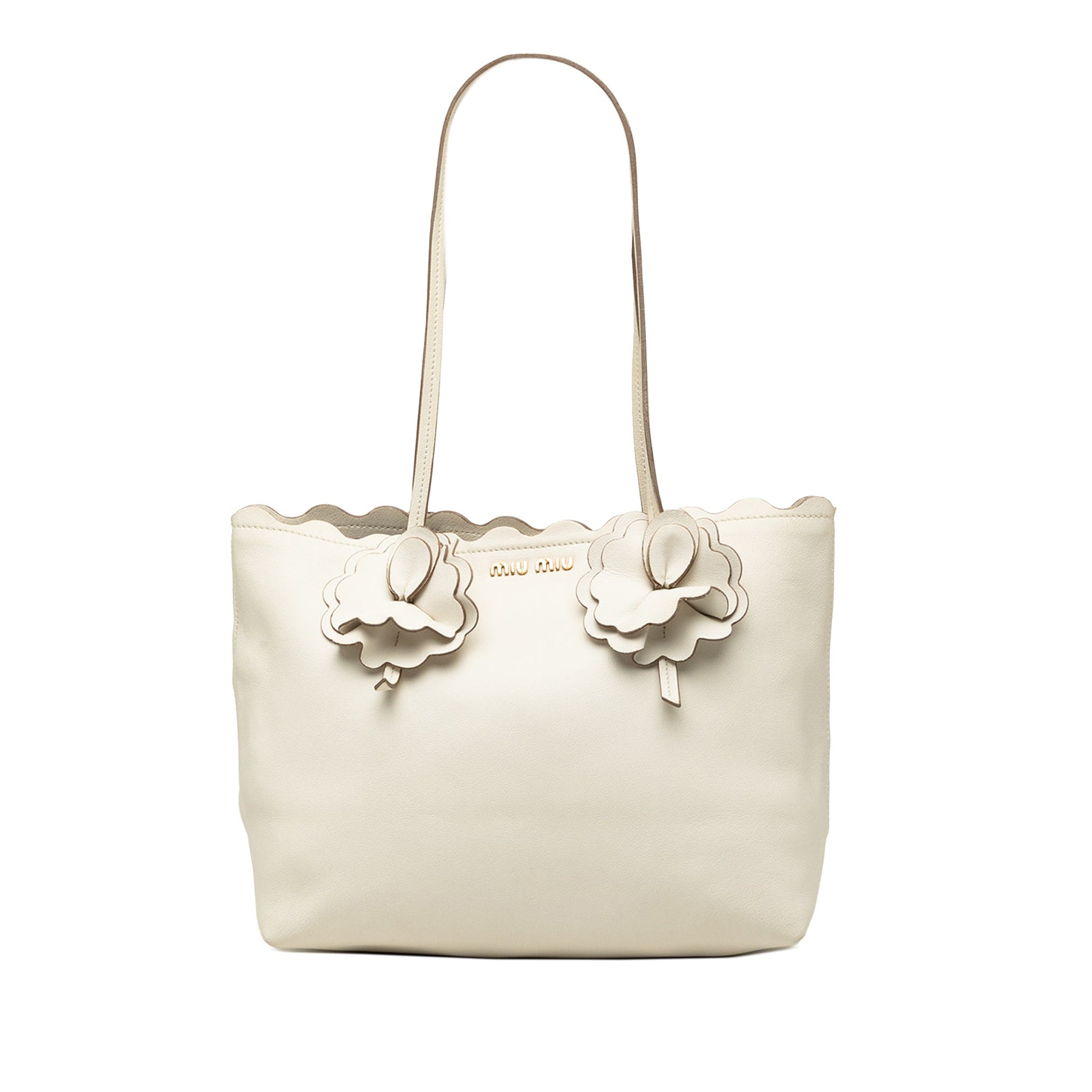 Miu Miu Leather Flower Tote