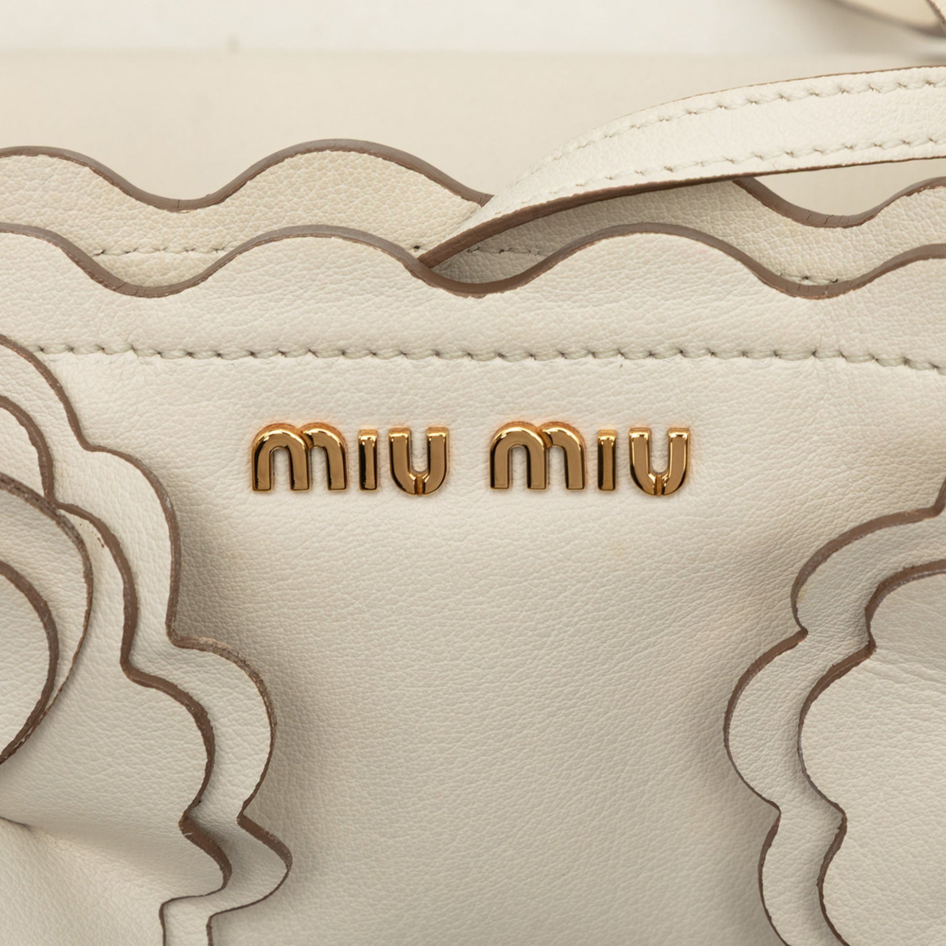 Miu Miu Leather Flower Tote