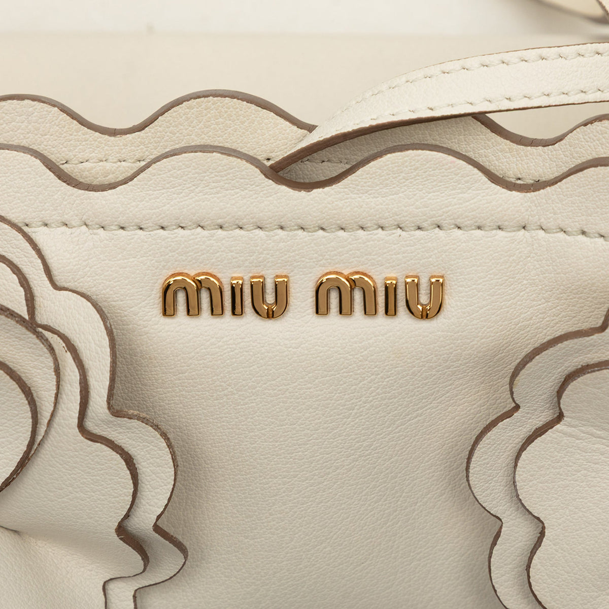 Miu Miu Leather Flower Tote