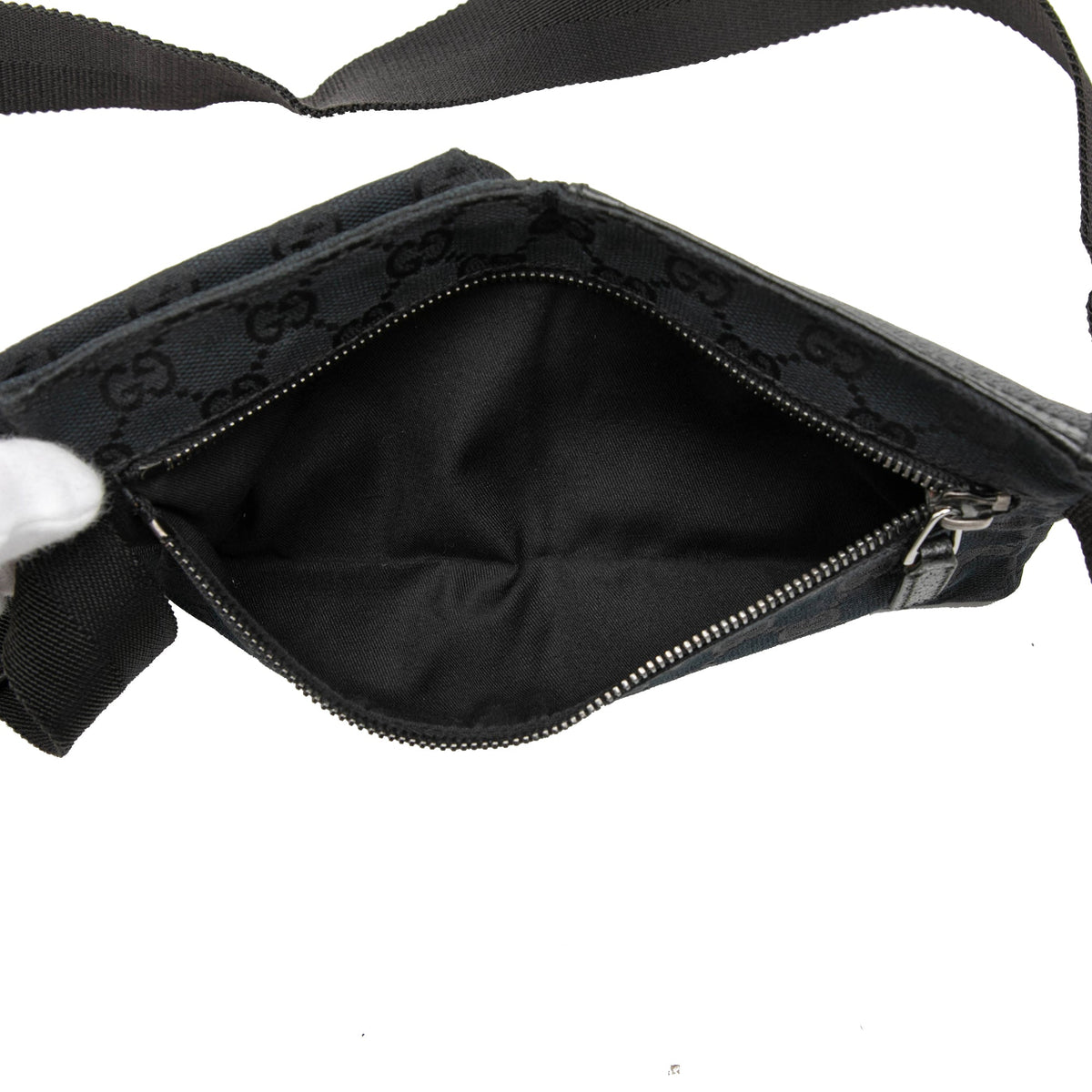 Gucci GG Canvas Double Pocket Belt Bag