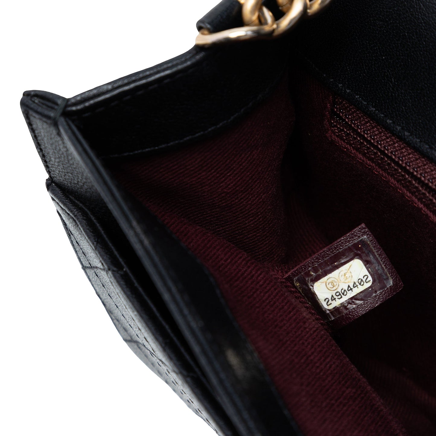 Large Quilted Sheepskin Front Chain Flap