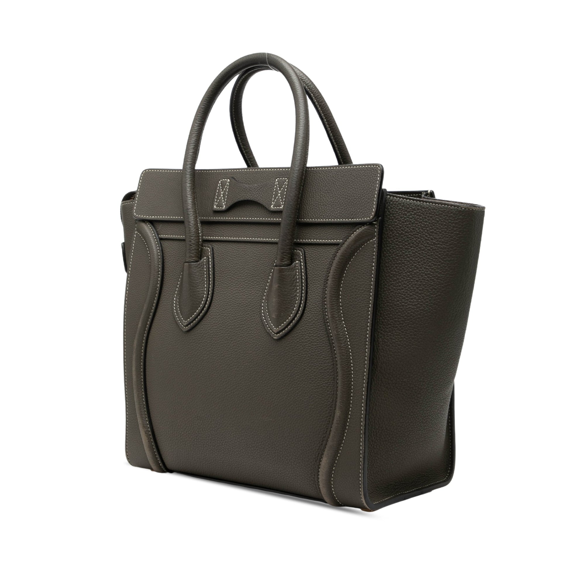Celine Micro Drummed Calfskin Luggage Tote