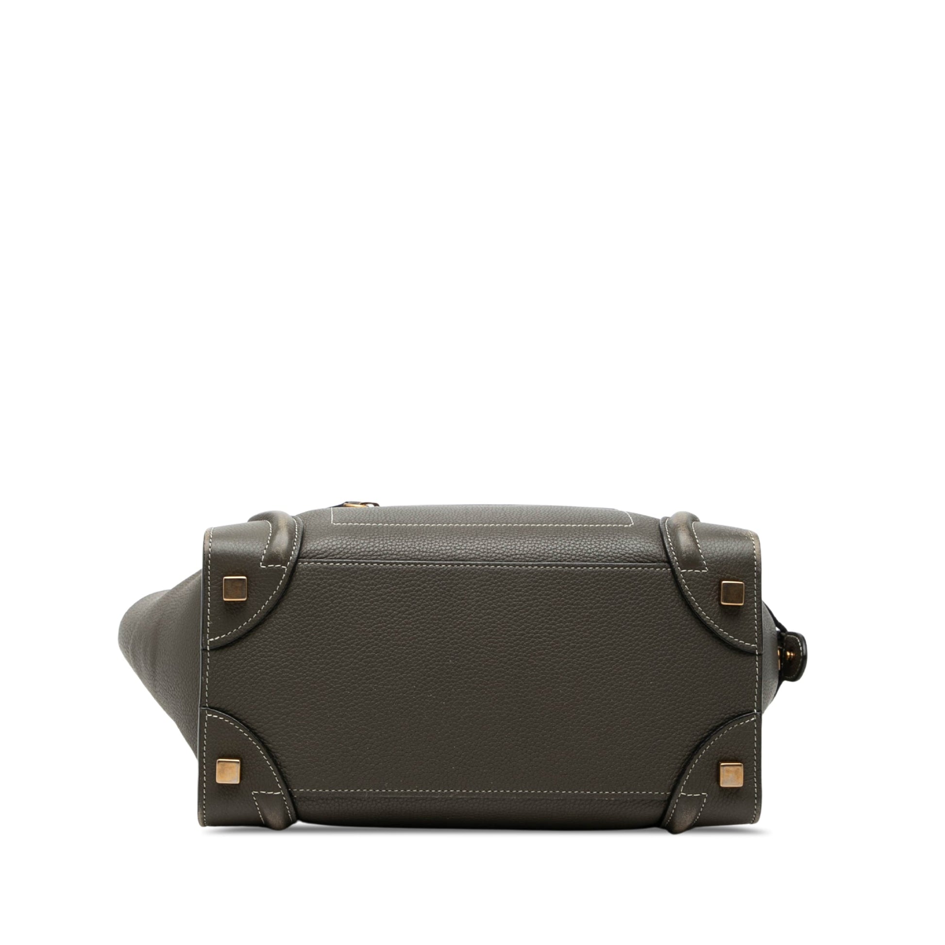 Celine Micro Drummed Calfskin Luggage Tote