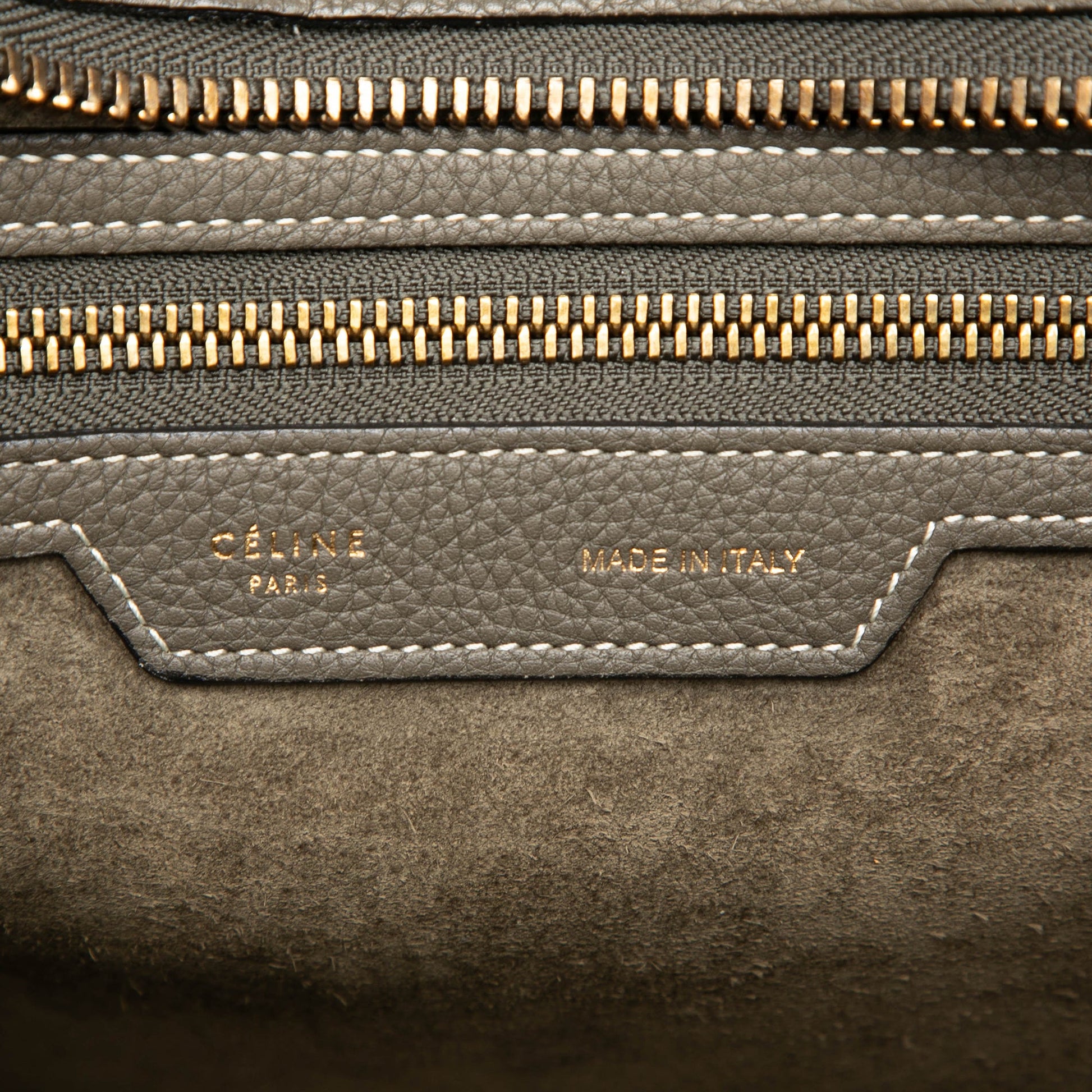 Celine Micro Drummed Calfskin Luggage Tote