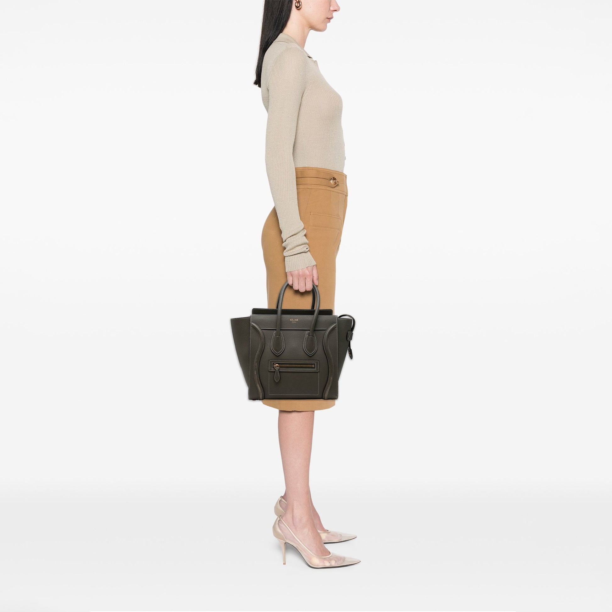 Celine Micro Drummed Calfskin Luggage Tote