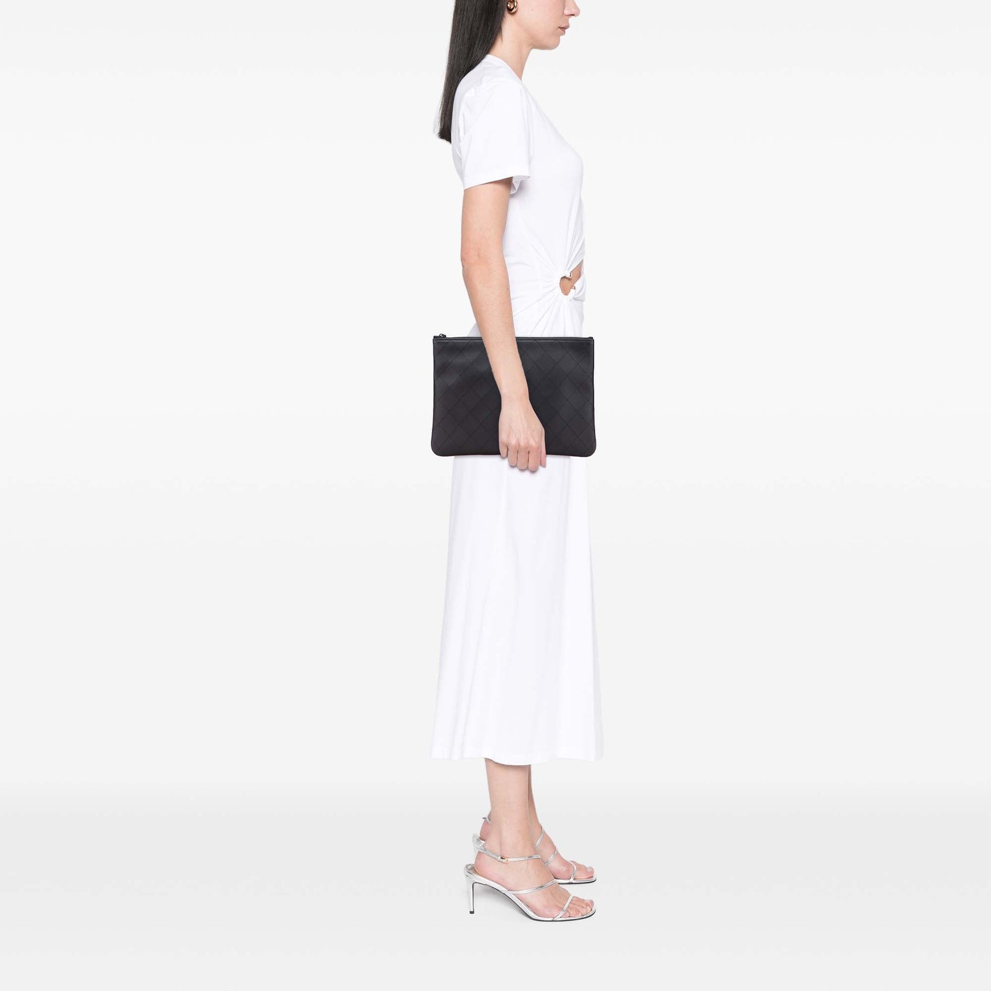 Chanel Medium Stitched Calfskin CC Cosmetic Case