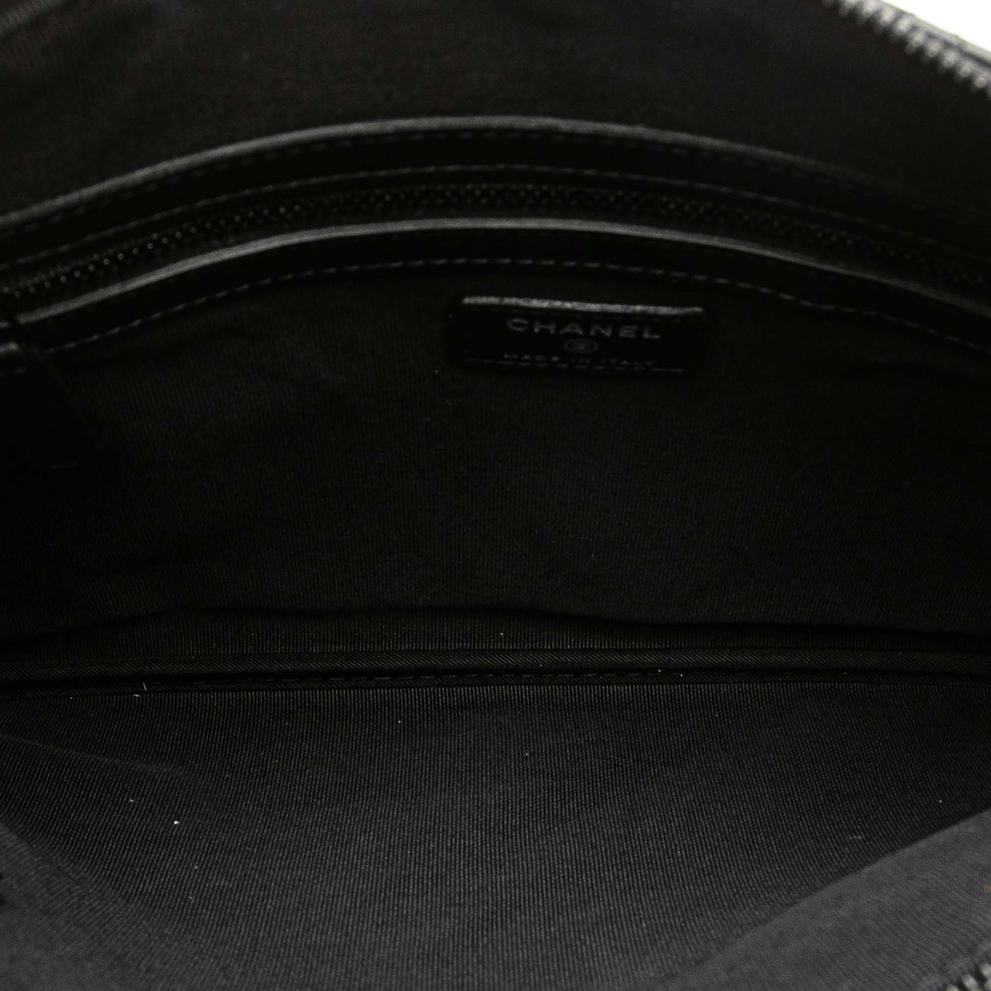 Chanel Medium Stitched Calfskin CC Cosmetic Case