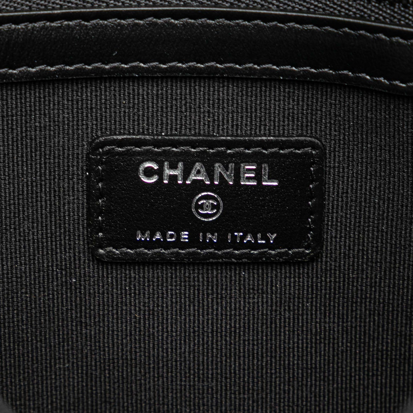Chanel Medium Stitched Calfskin CC Cosmetic Case