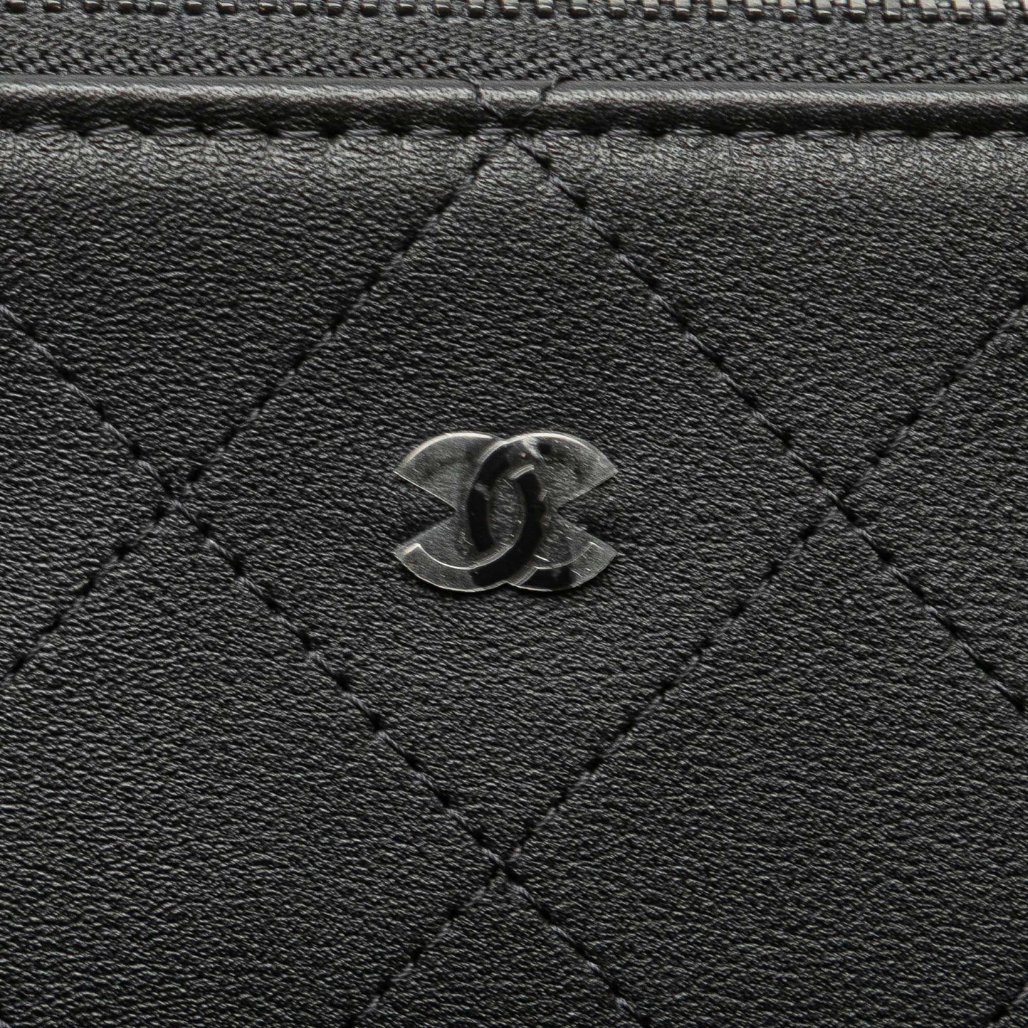 Chanel Medium Stitched Calfskin CC Cosmetic Case