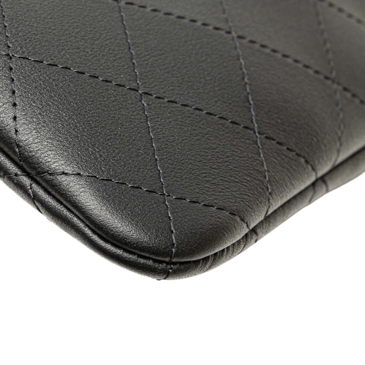 Chanel Medium Stitched Calfskin CC Cosmetic Case