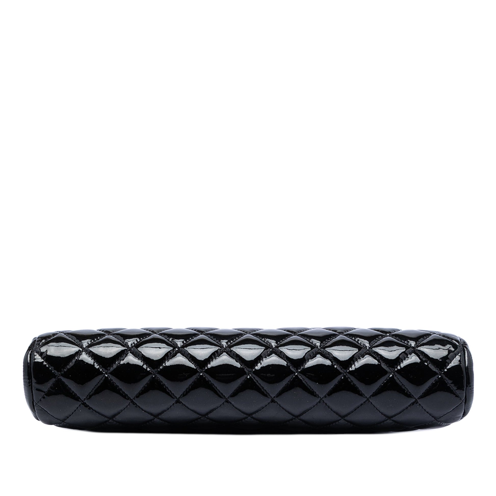 Chanel Quilted Patent Timeless Kiss Lock Clutch