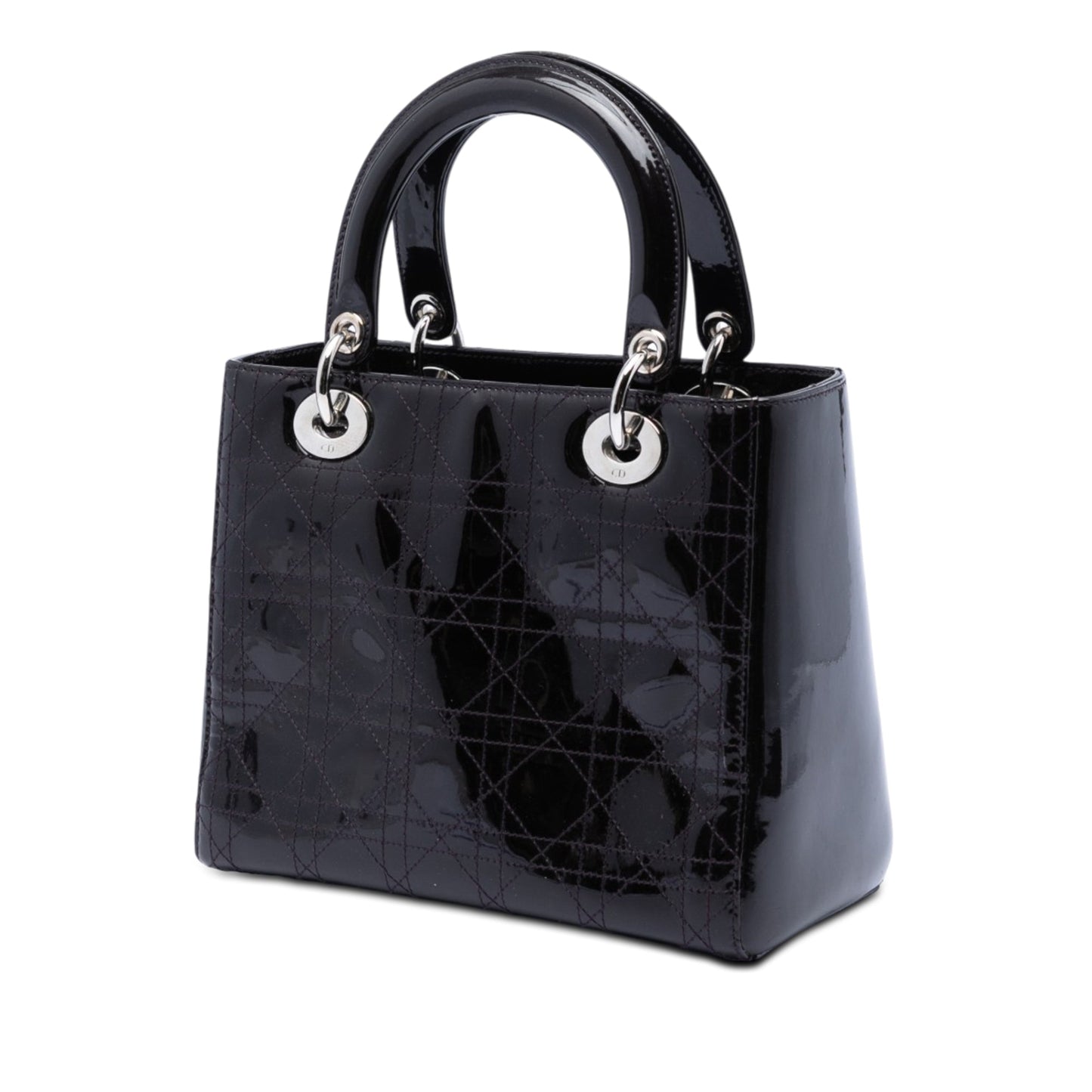 Dior Medium Patent Cannage Stitched Lady Dior