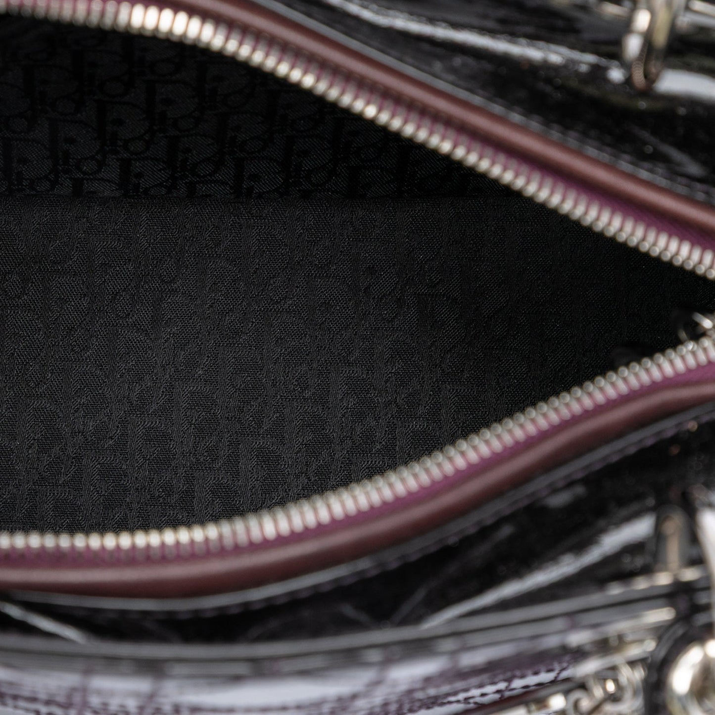 Dior Medium Patent Cannage Stitched Lady Dior
