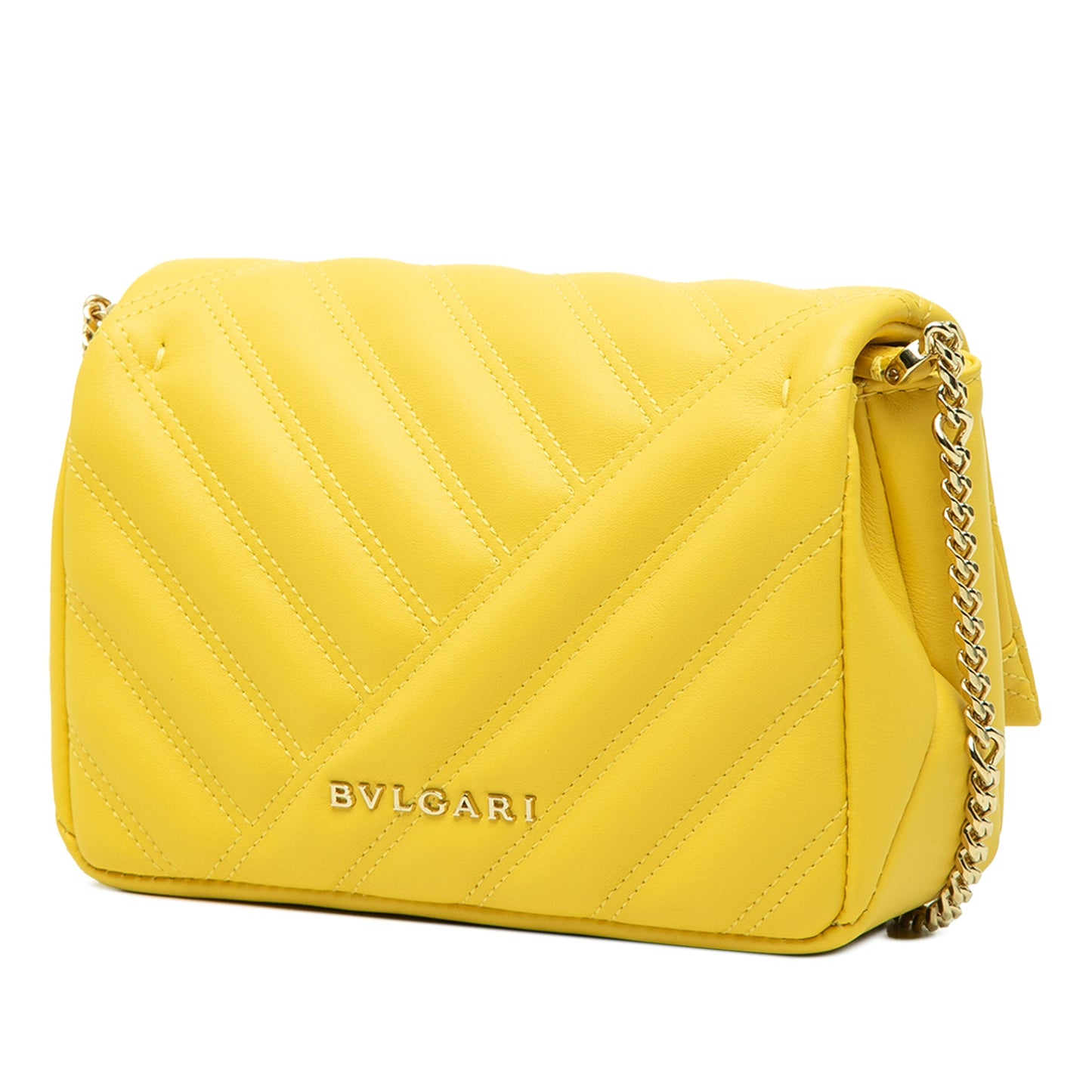 Bvlgari Leather Serpenti Cabochon Chain Crossbody