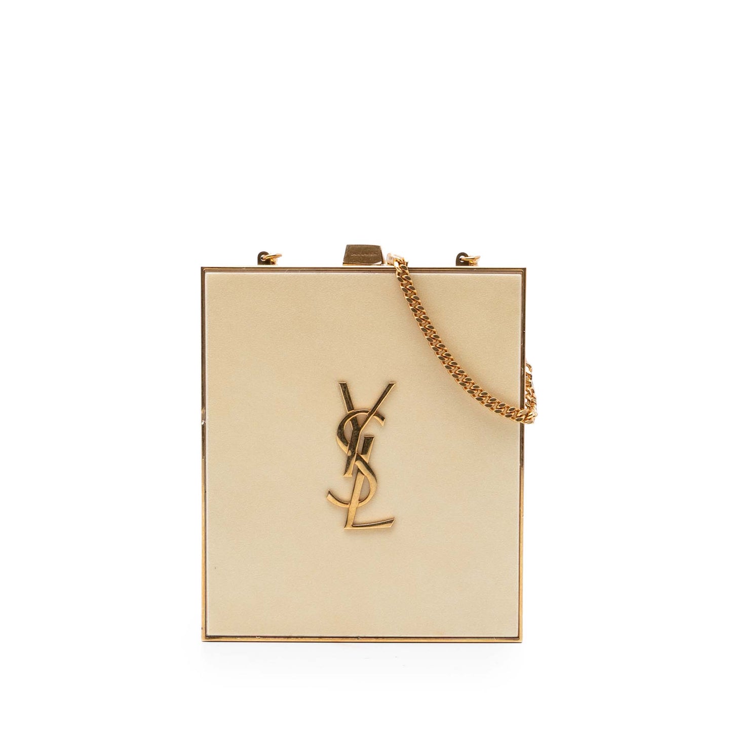 Acrylic Tuxedo Box Clutch on Chain