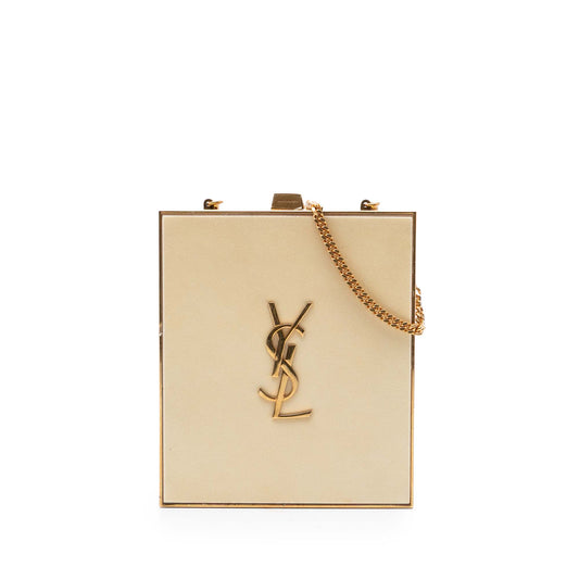 Acrylic Tuxedo Box Clutch on Chain