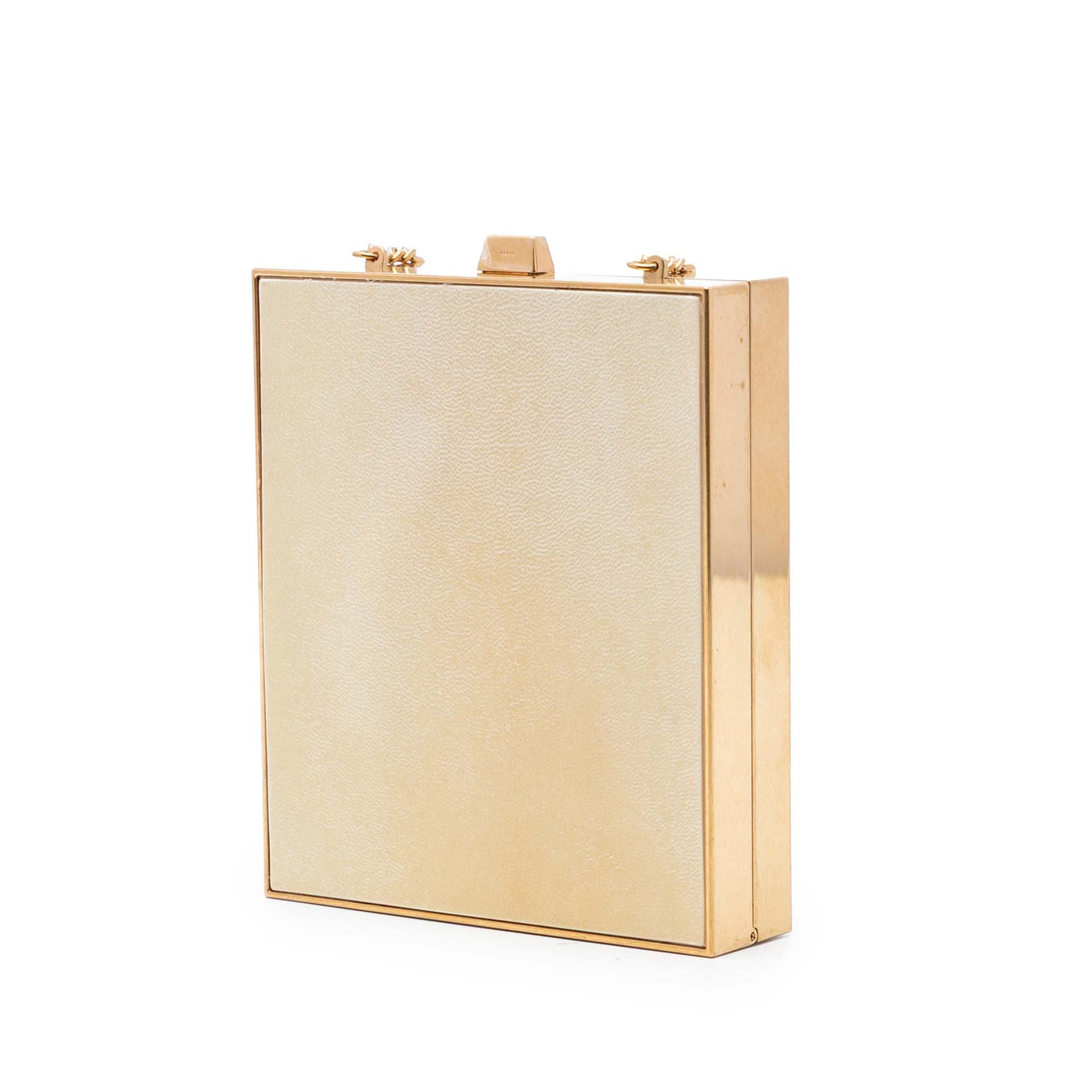 Acrylic Tuxedo Box Clutch on Chain