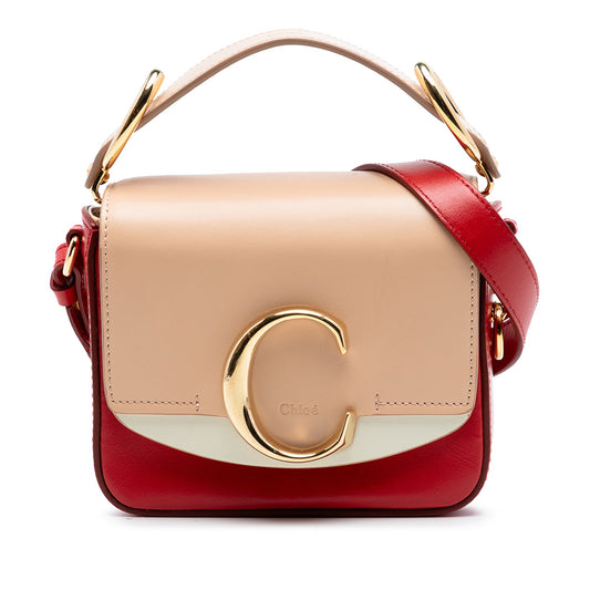 Chloé Mini Tricolor Calfskin C Satchel