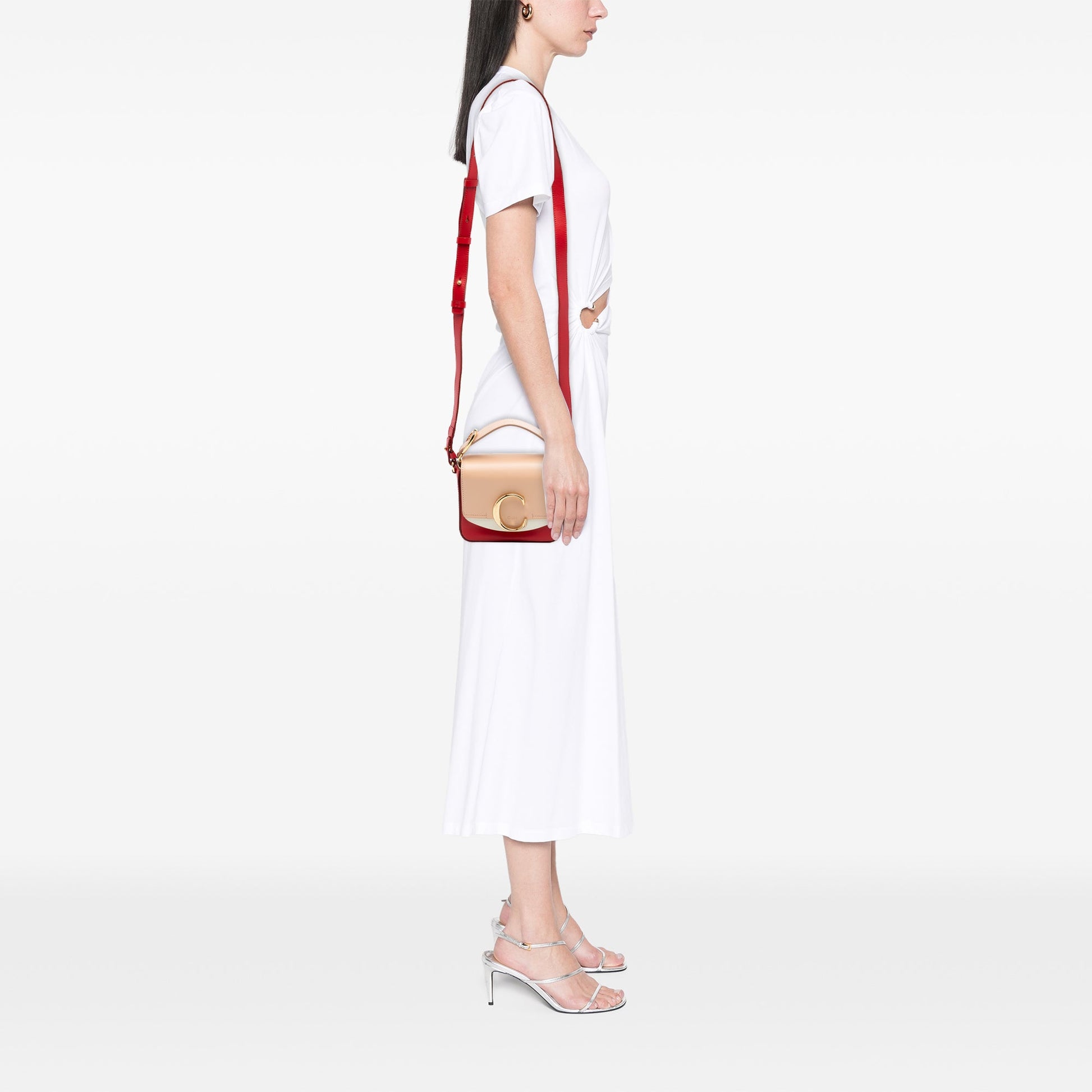 Chloé Mini Tricolor Calfskin C Satchel