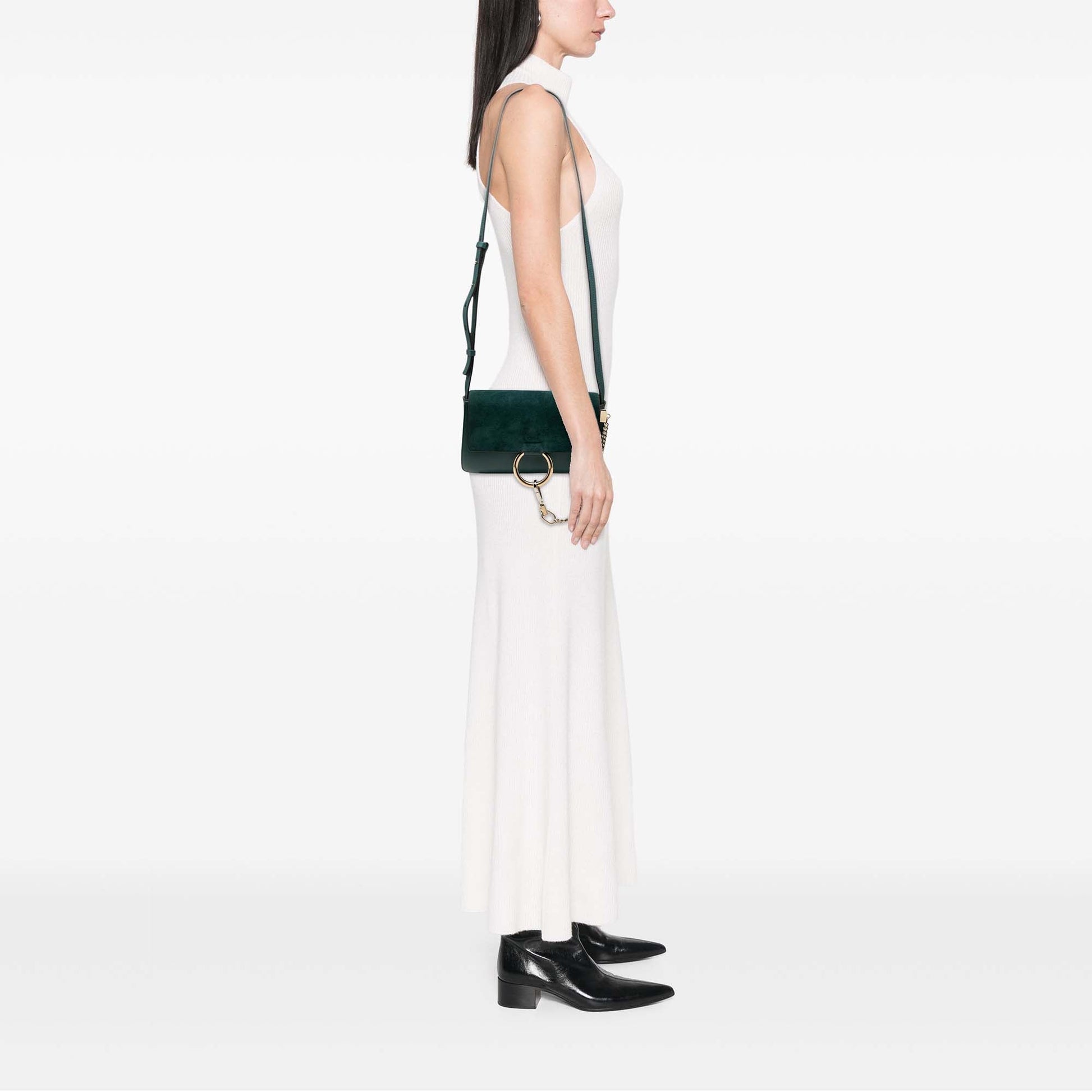 Chloé Small Suede and Calfskin Faye Crossbody
