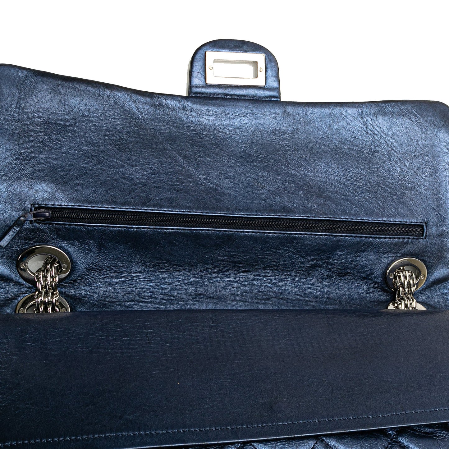 Chanel Metallic Quilted Aged Calfskin Reissue 2.55 Double Flap 227