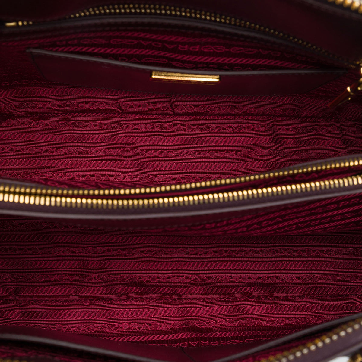 Prada Large Saffiano Vernice Promenade Satchel — Red