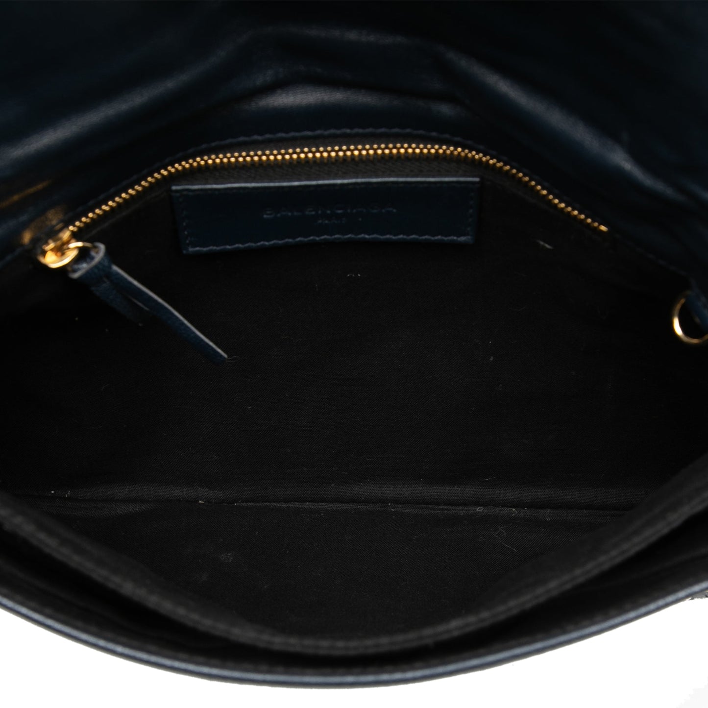 Balenciaga Chevre Motocross Classic Metallic Edge Envelope Clutch with Strap