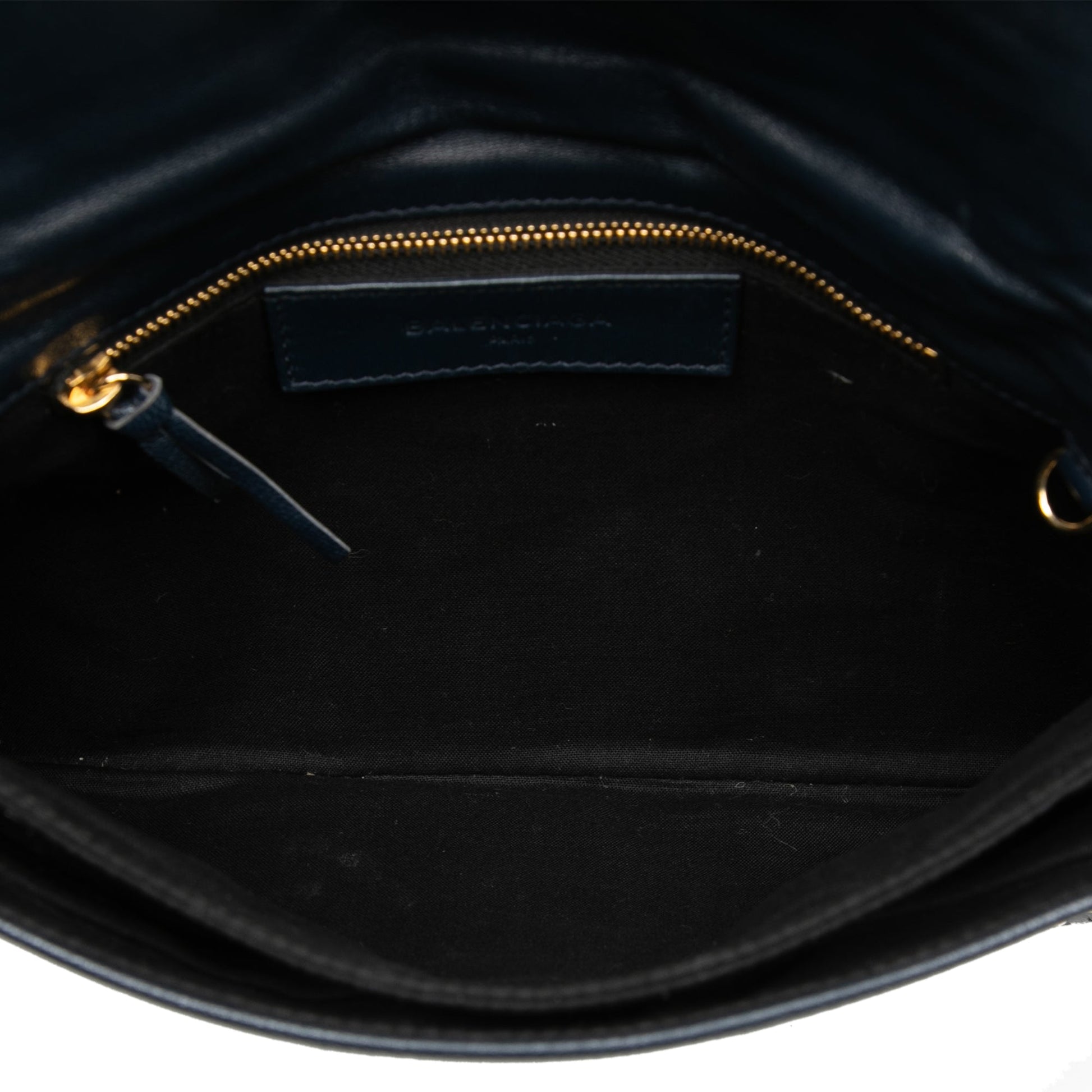 Balenciaga Chevre Motocross Classic Metallic Edge Envelope Clutch with Strap