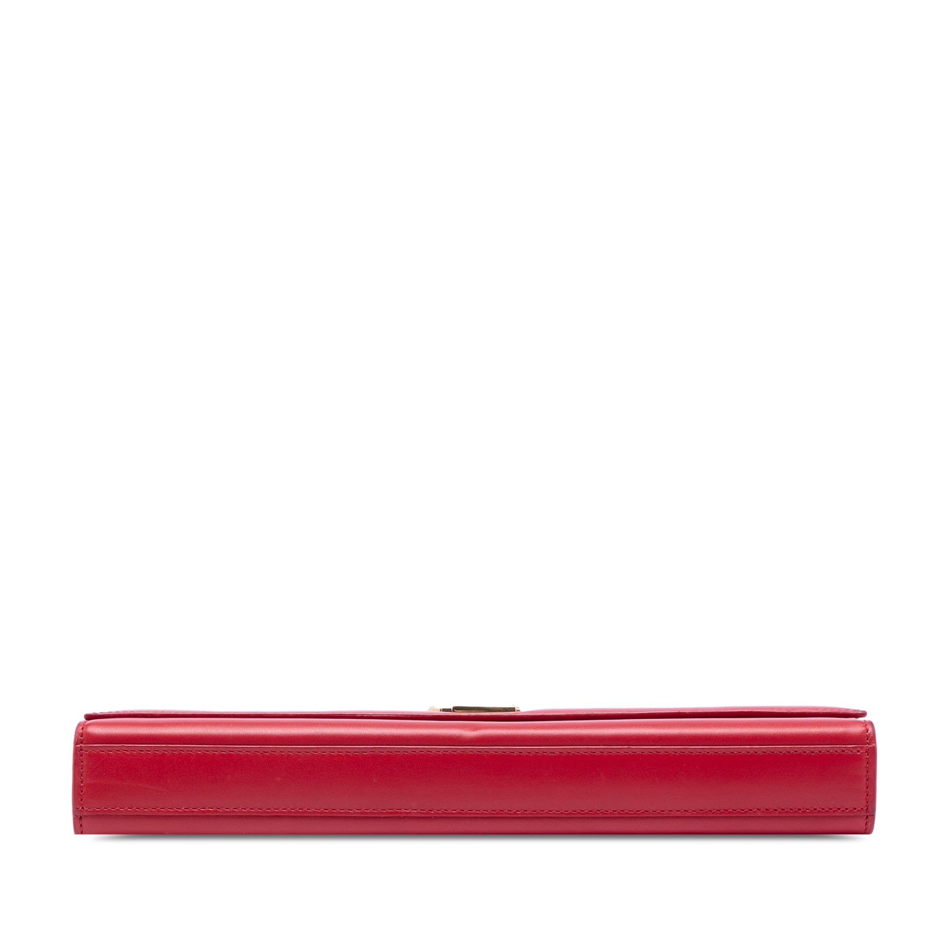 Saint Laurent Smooth Calfskin Monogram Cassandre Clutch