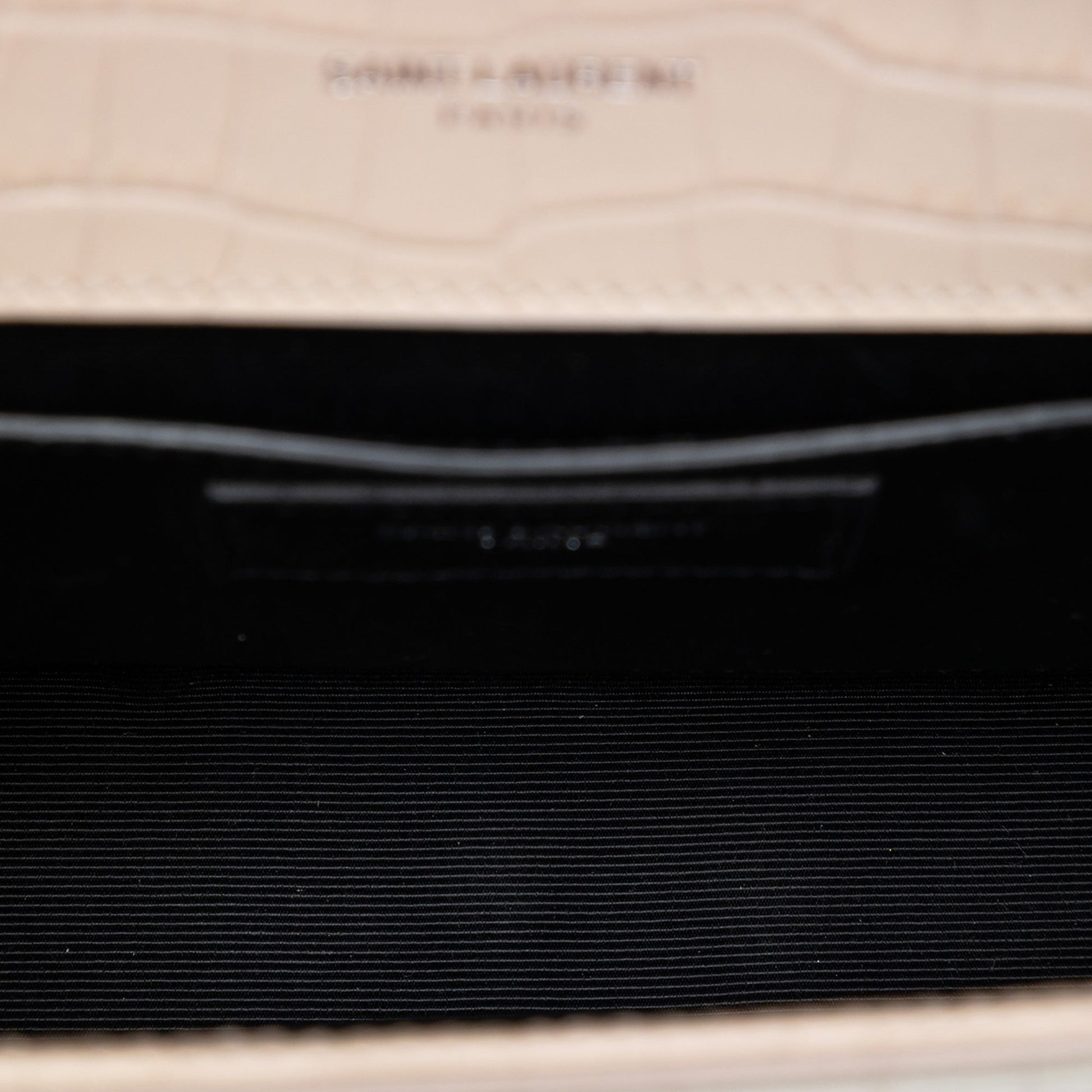 Saint Laurent Medium Croc Embossed Leather Monogram Kate Tassel Crossbody