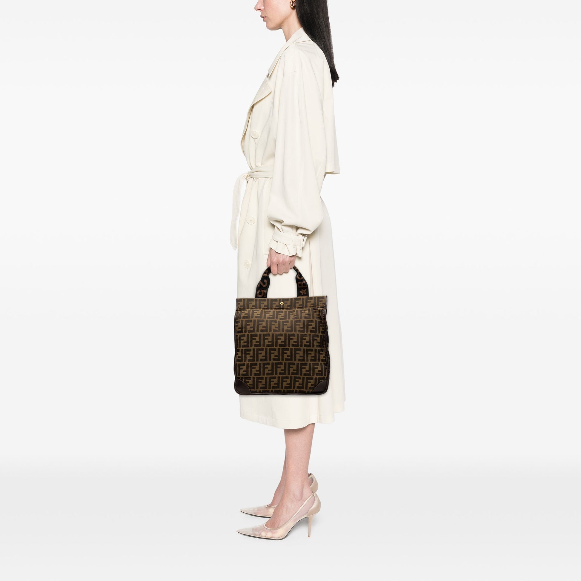 Fendi Zucca Canvas Shopping Tote