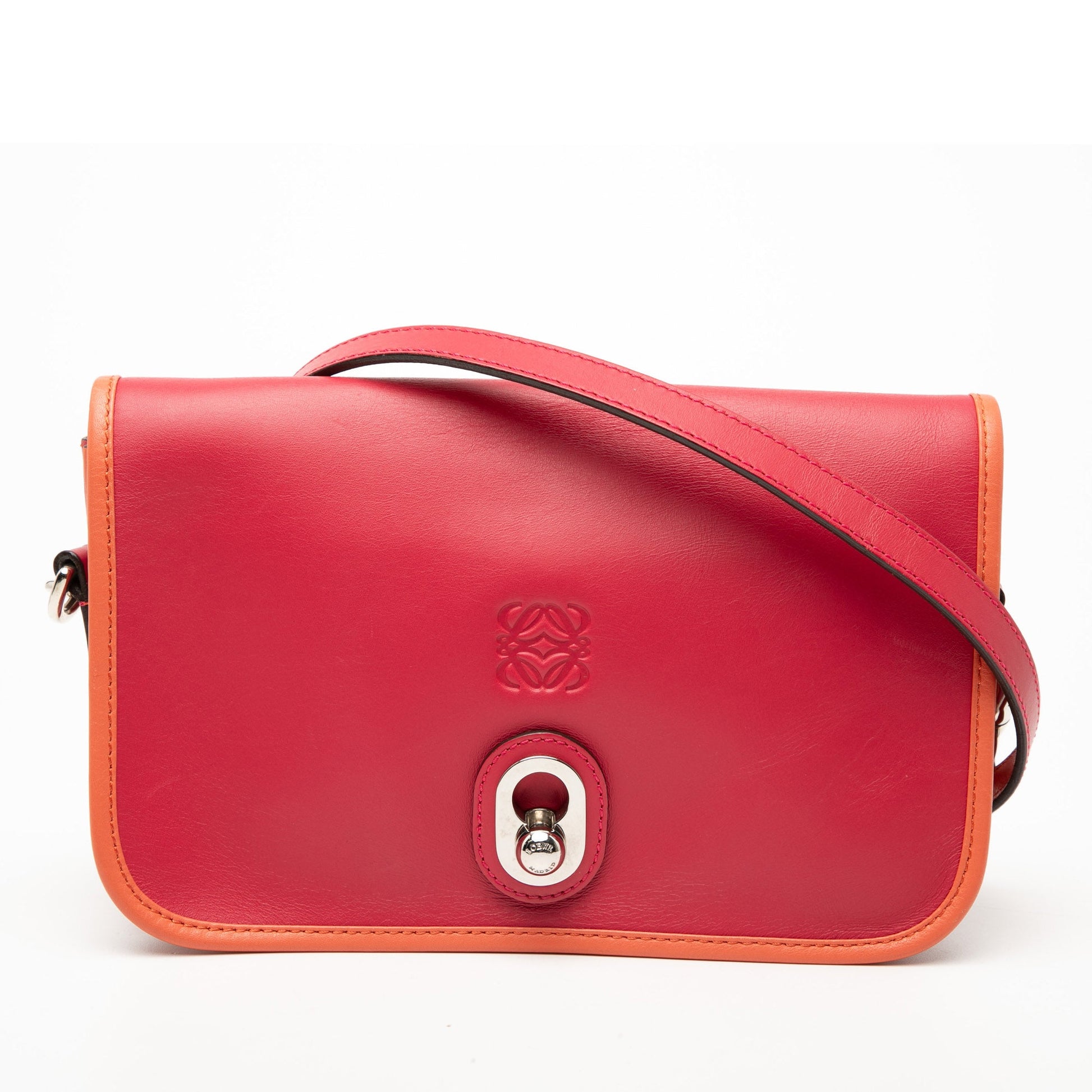 LOEWE Bicolor Leather Anagram Ines Flap Crossbody