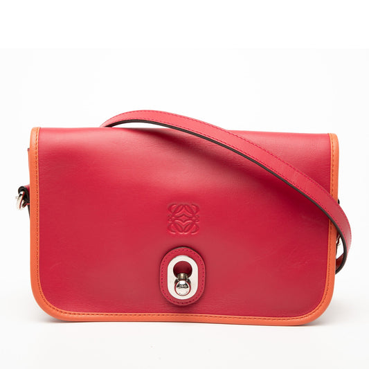 LOEWE Bicolor Leather Anagram Ines Flap Crossbody
