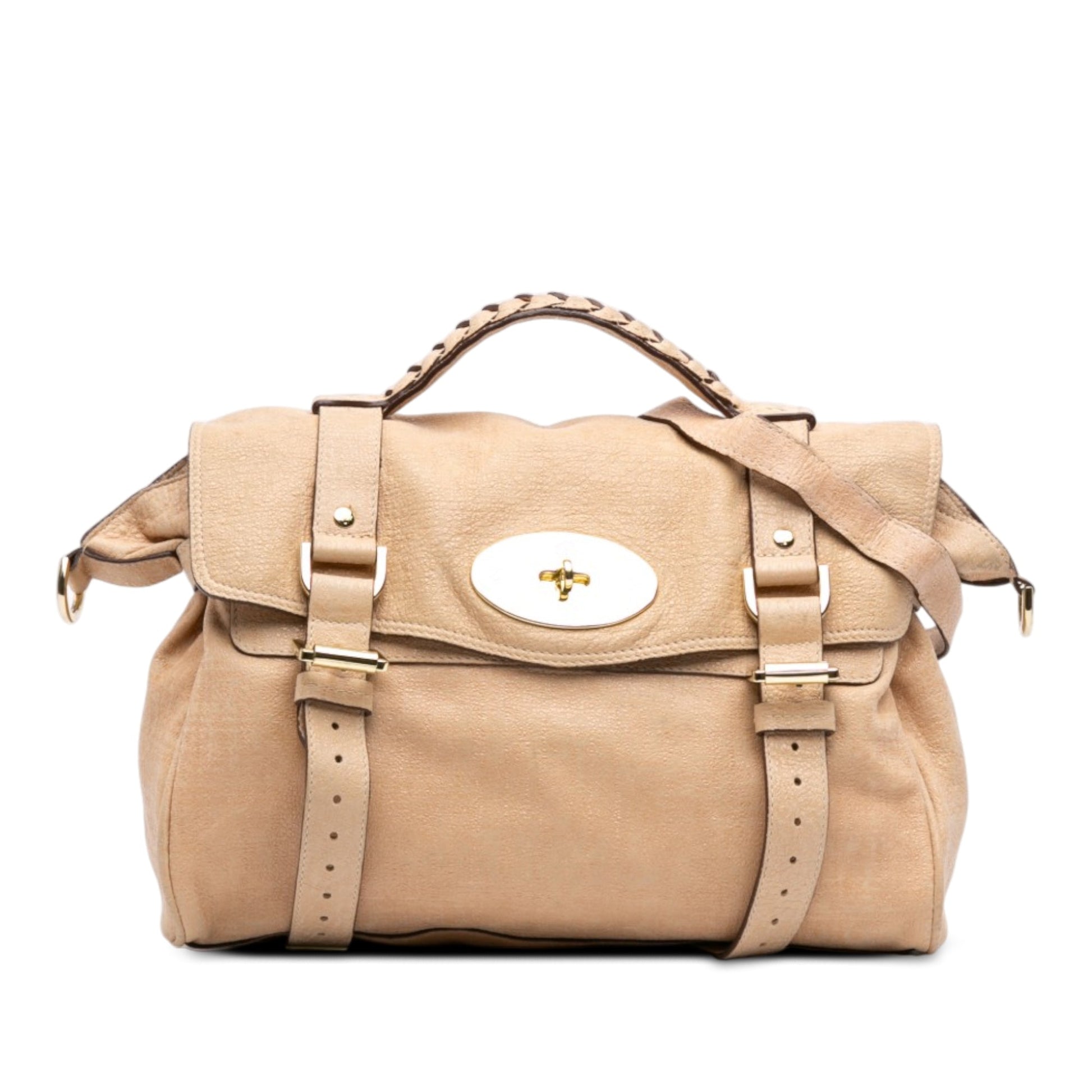 Mulberry Textured Calfskin Alexa Satchel
