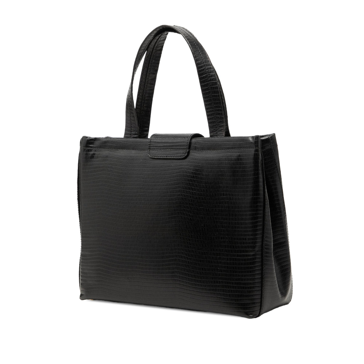 Ferragamo Lizard Embossed Leather Satchel