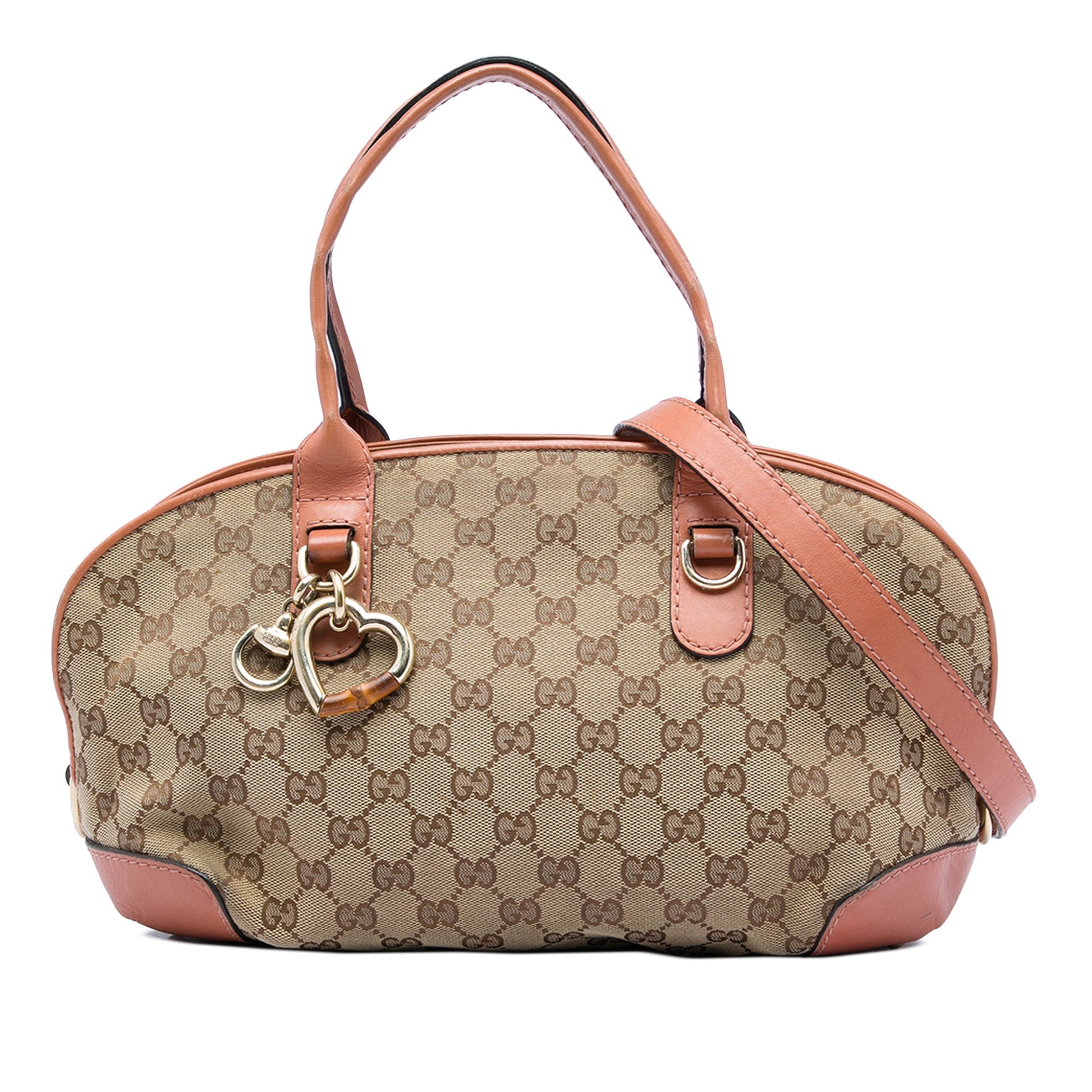 Gucci GG Canvas Heart Bit Satchel
