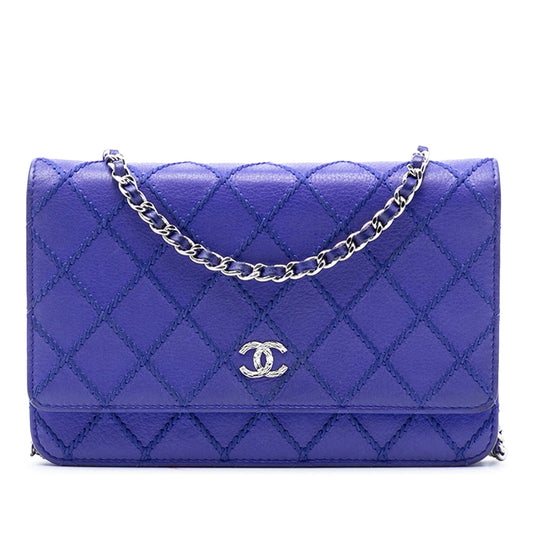 Chanel CC Quilted Calfskin Fancy Wallet On Chain