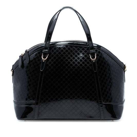 Gucci Large Microguccissima Patent Nice Dome Satchel