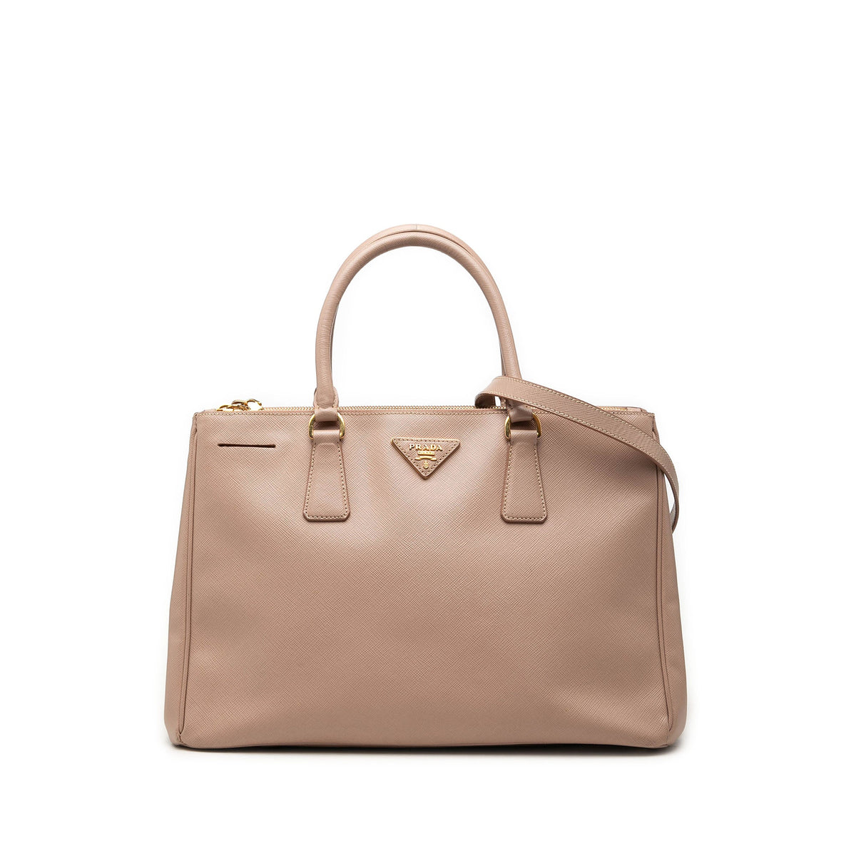 Prada Medium Saffiano Lux Galleria Double Zip Satchel