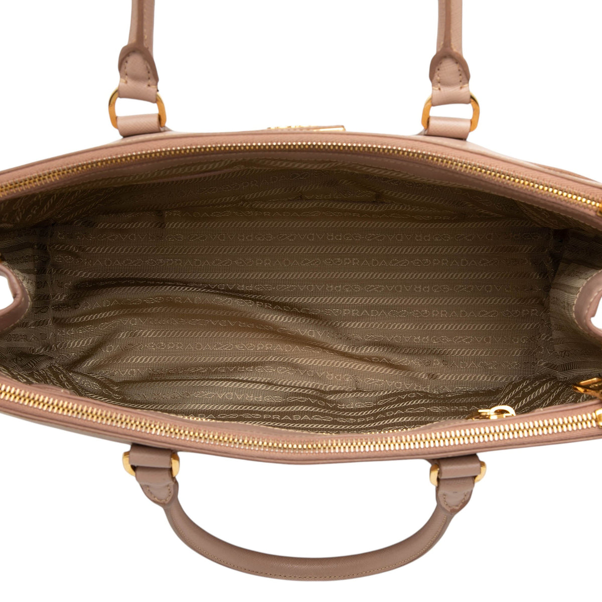 Prada Medium Saffiano Lux Galleria Double Zip Satchel