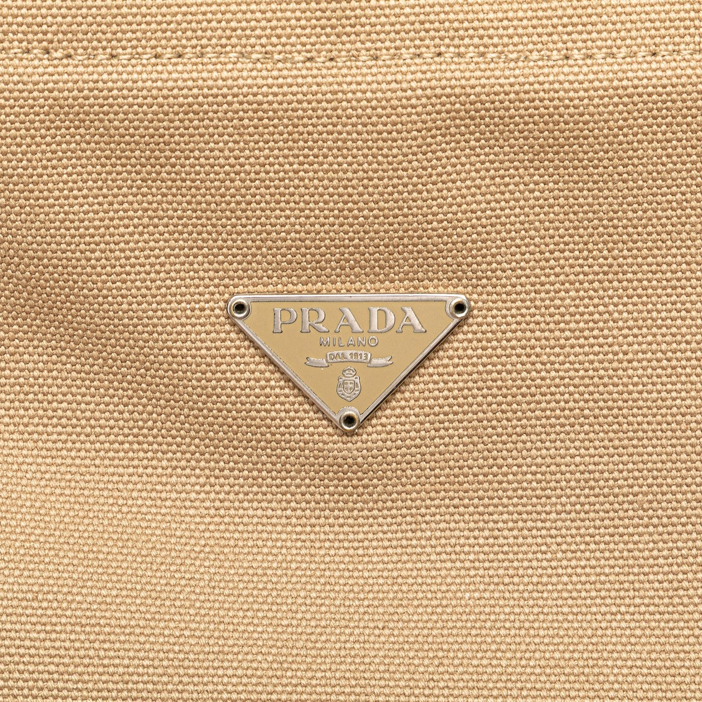 Prada Cinghiale Trimmed Canapa Tote