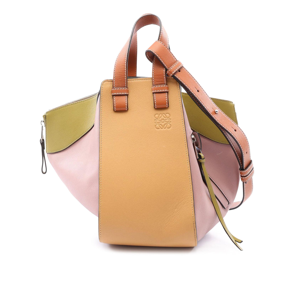 LOEWE Small Multicolor Leather Hammock Satchel