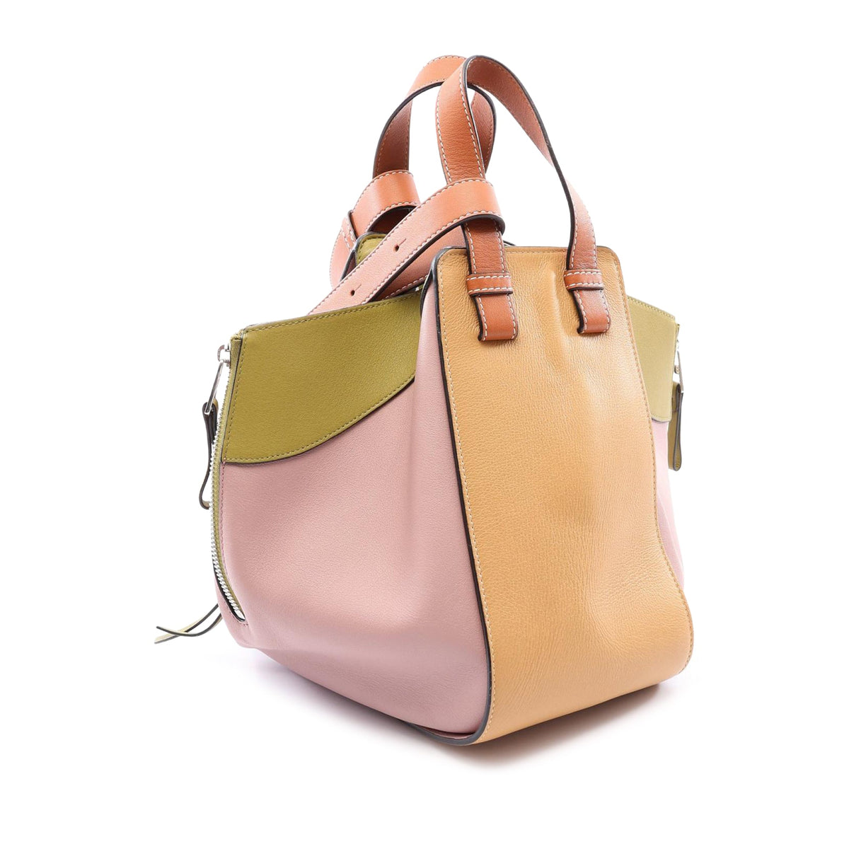 LOEWE Small Multicolor Leather Hammock Satchel