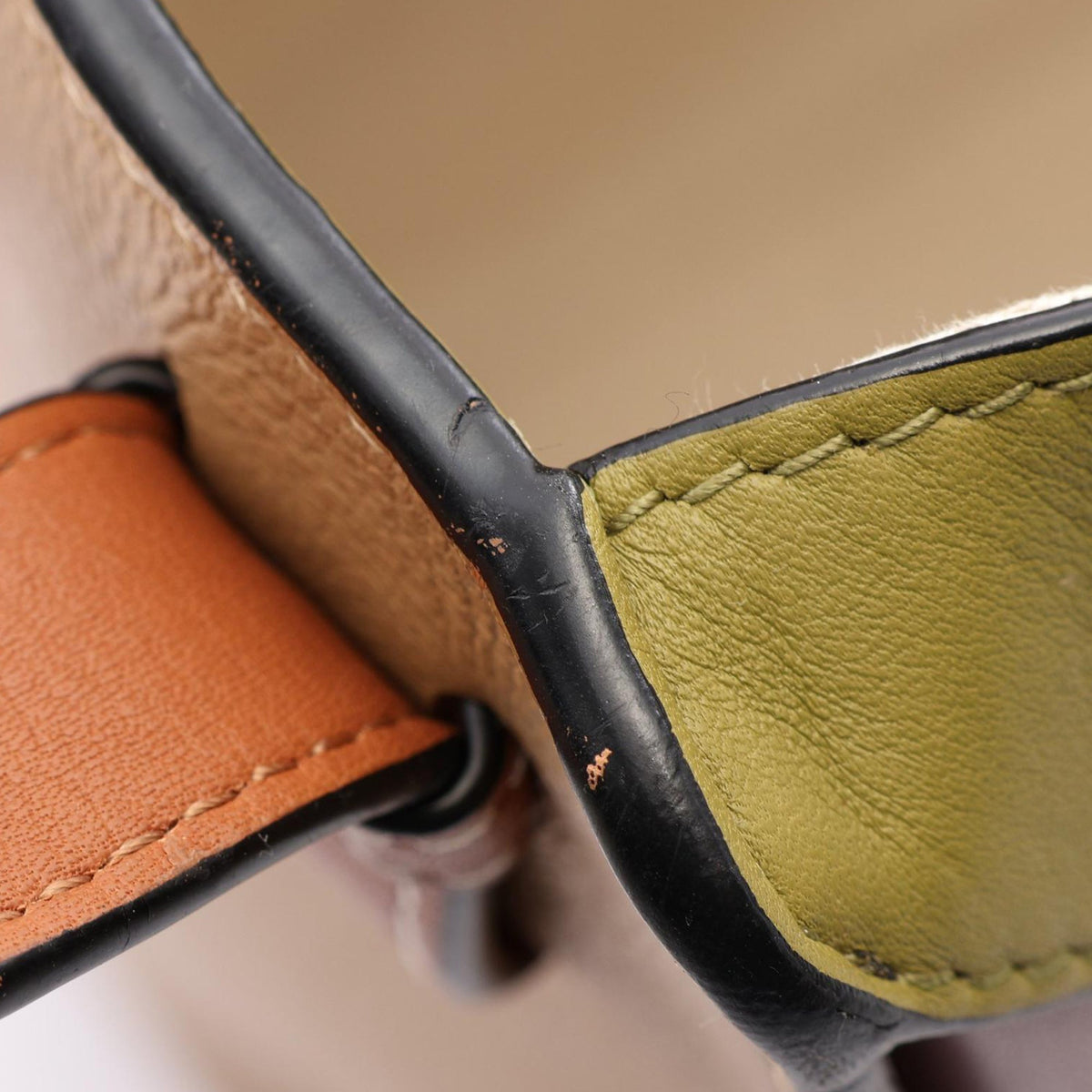 LOEWE Small Multicolor Leather Hammock Satchel
