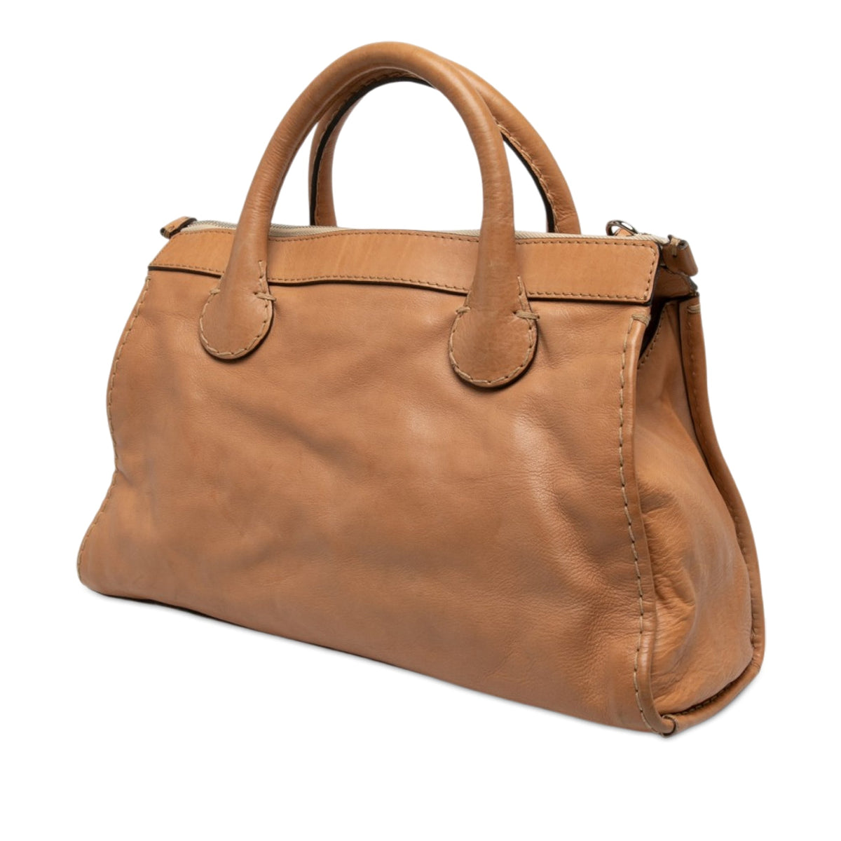 Chloé Medium Buffalo Leather Edith Day Satchel — Brown