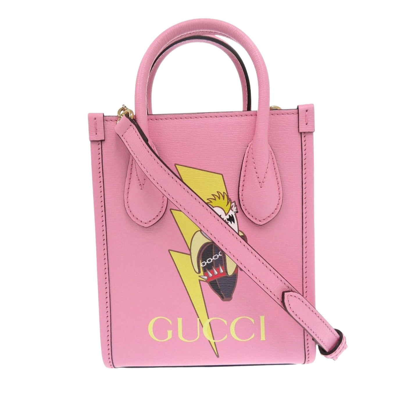 BNF Mini Textured Dollar Calfskin Bananya Print Vertical Tote