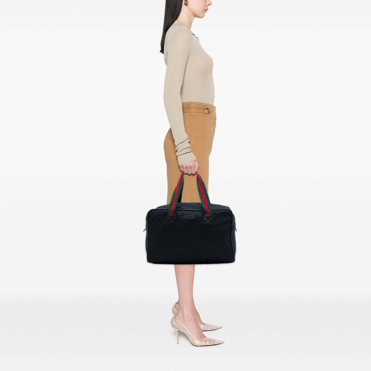 Gucci GG Canvas Web Travel Bag