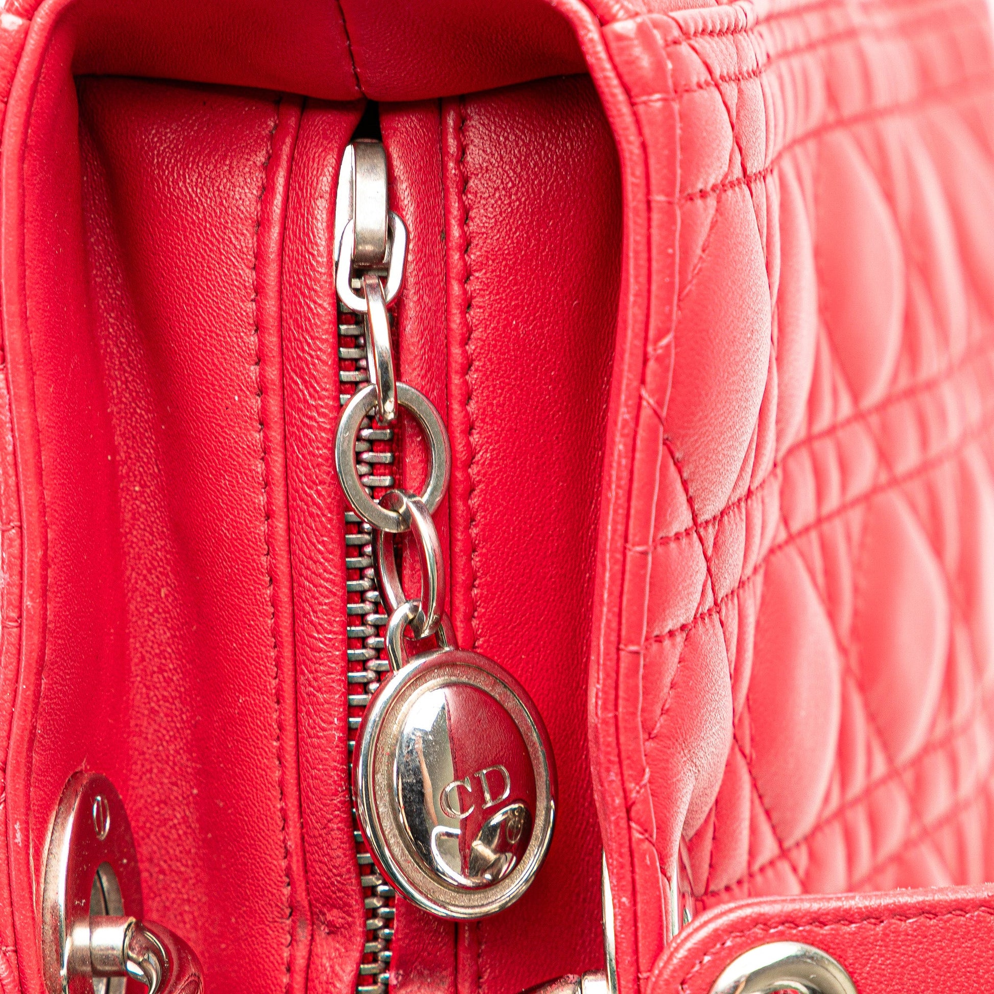 Dior Large Lambskin Cannage Lady Dior