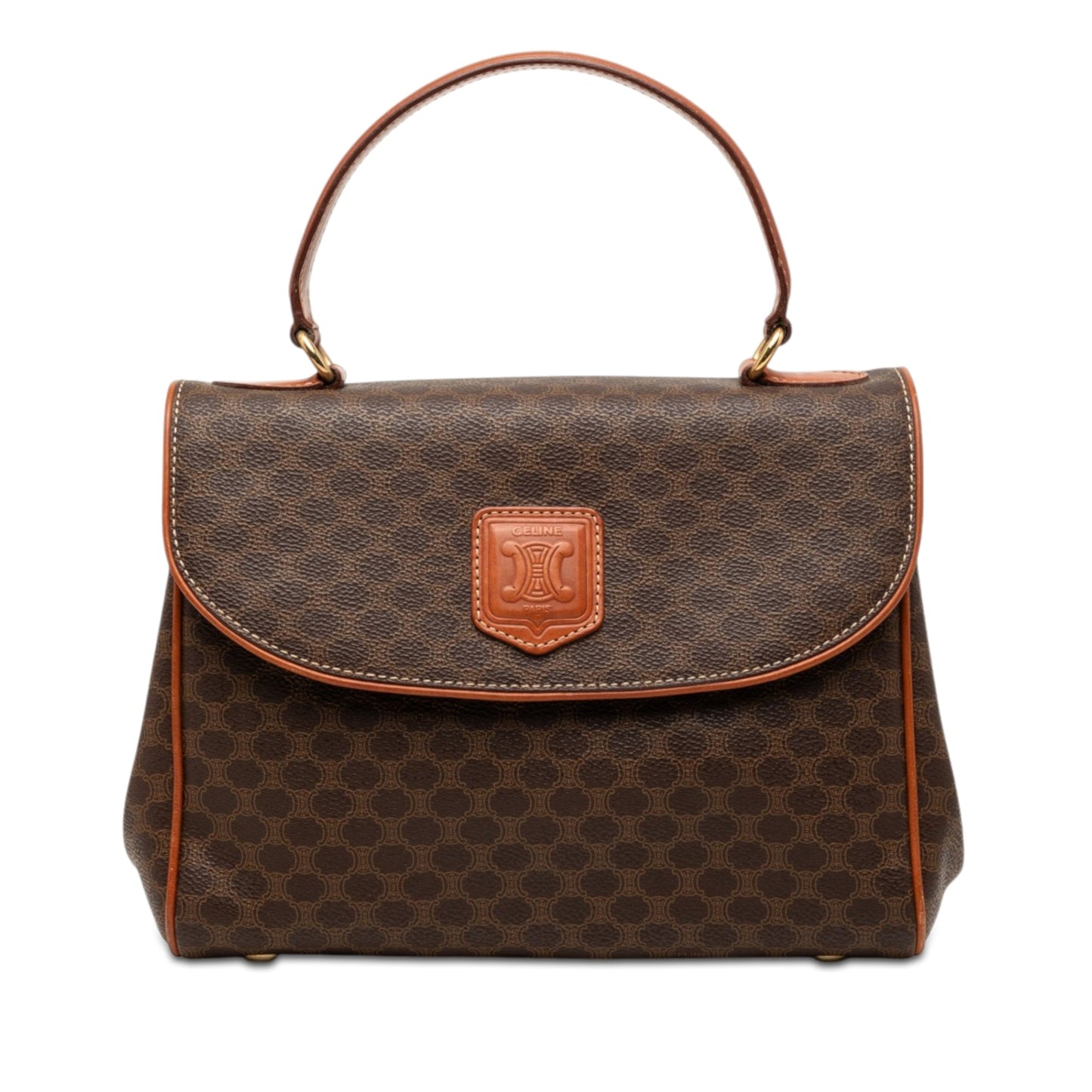 Celine Macadam Coated Canvas Handbag